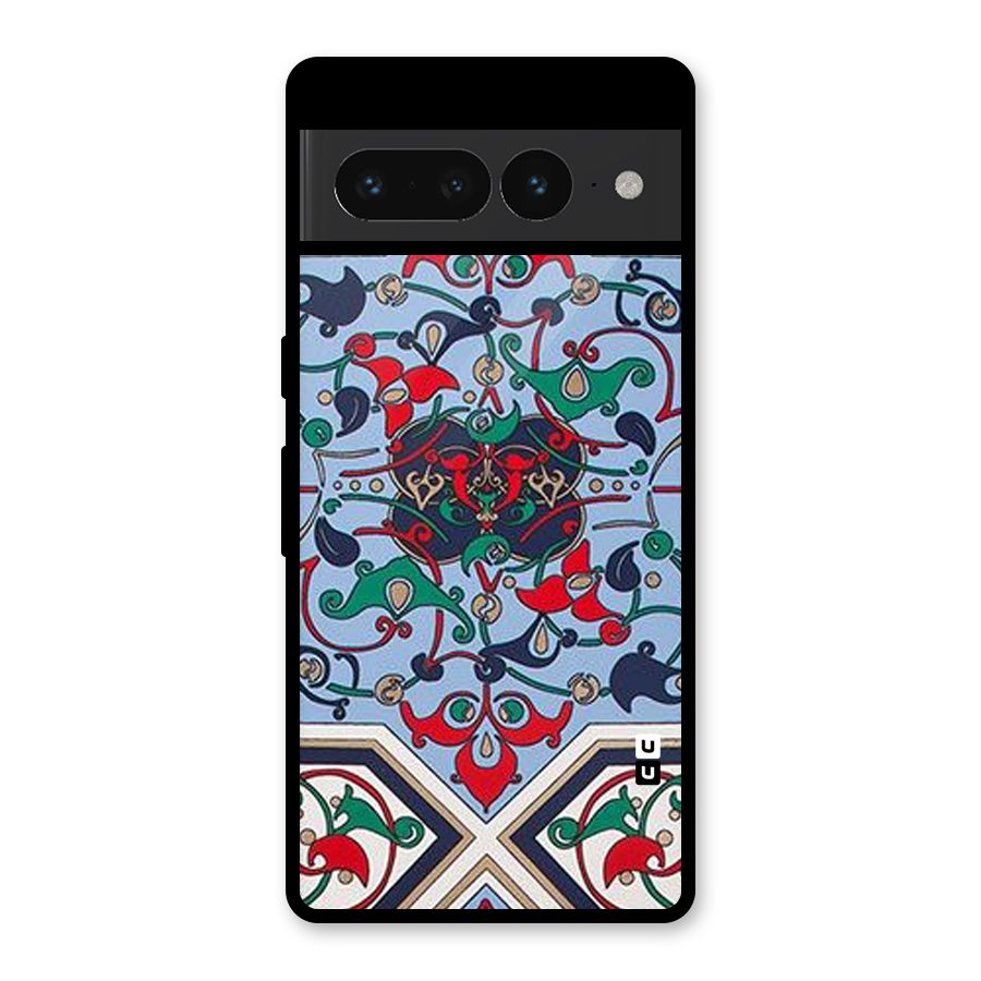 Multi Block Pattern Glass Back Case for Google Pixel 7 Pro