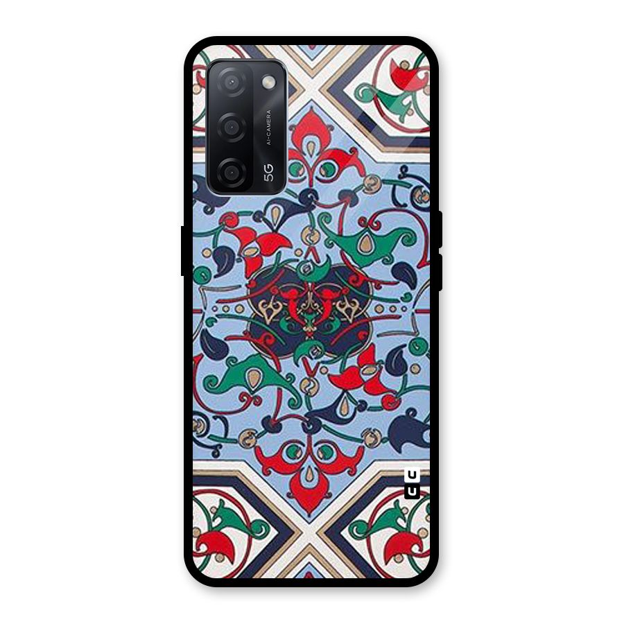 Multi Block Pattern Glass Back Case for Oppo A53s 5G