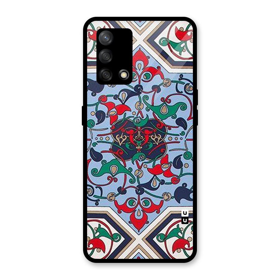 Multi Block Pattern Glass Back Case for Oppo F19