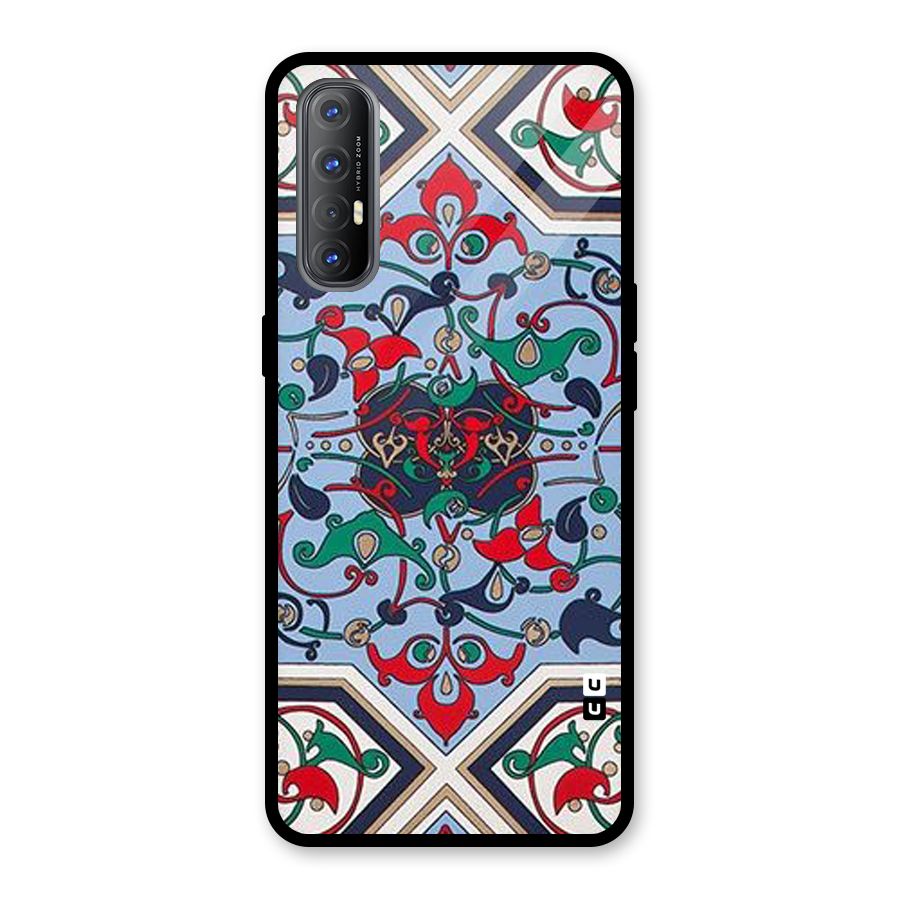 Multi Block Pattern Glass Back Case for Oppo Reno3 Pro