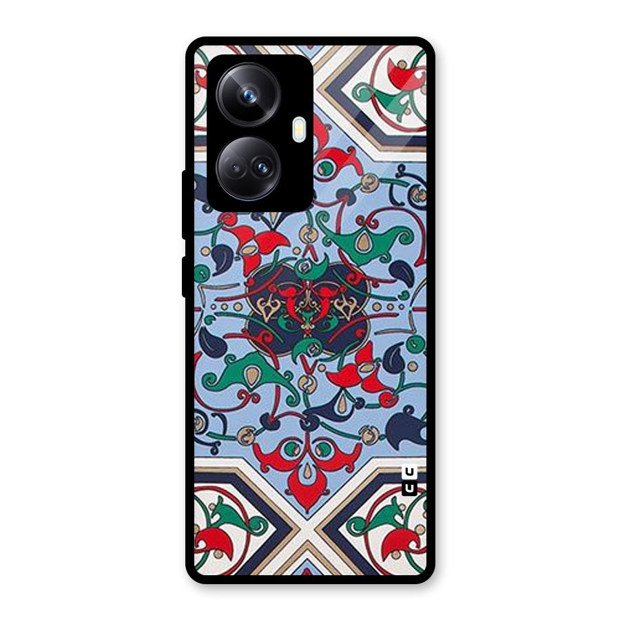 Multi Block Pattern Glass Back Case for Realme 10 Pro Plus