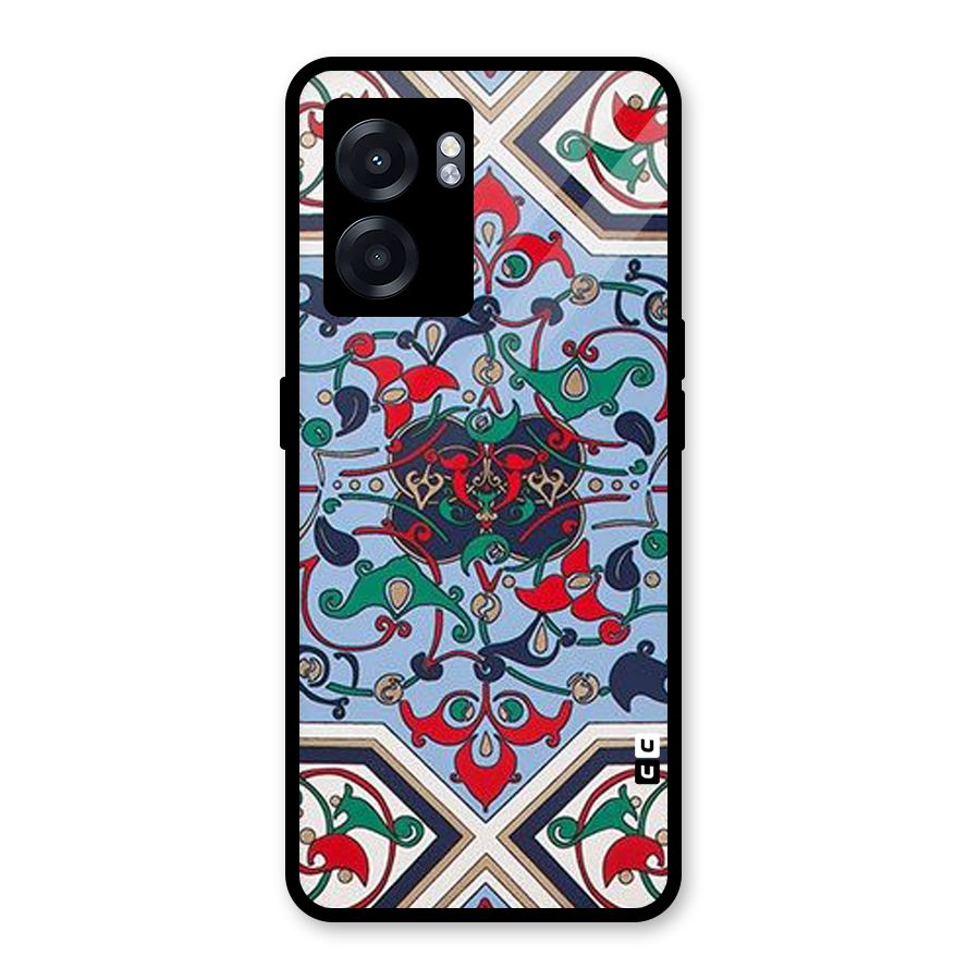 Multi Block Pattern Glass Back Case for Realme Narzo 50 5G