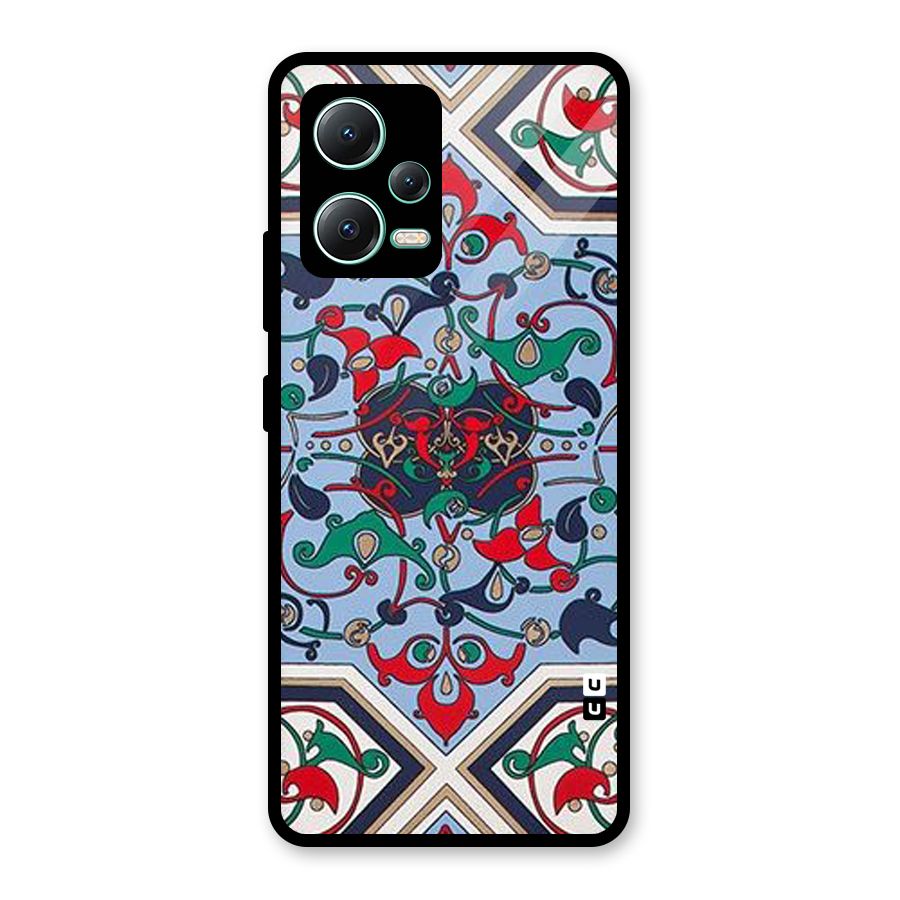 Multi Block Pattern Glass Back Case for Redmi Note 12 5G