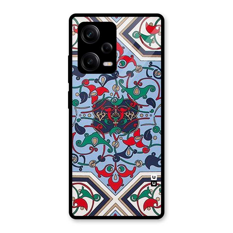 Multi Block Pattern Glass Back Case for Redmi Note 12 Pro