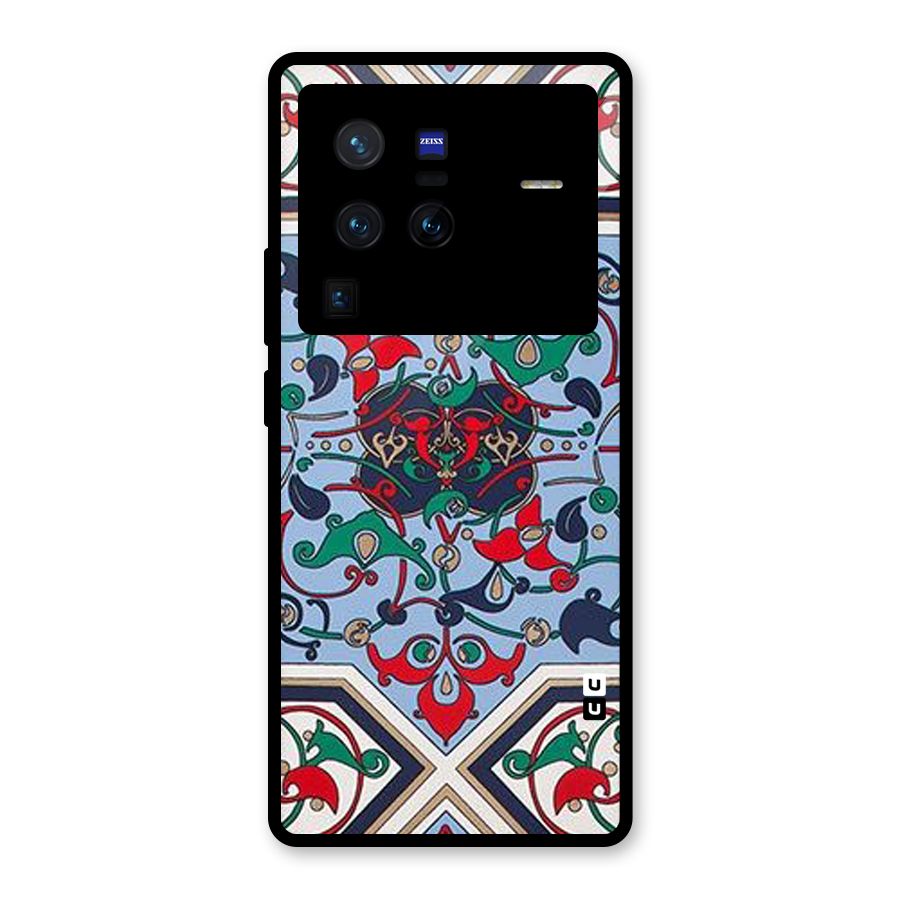 Multi Block Pattern Glass Back Case for Vivo X80 Pro