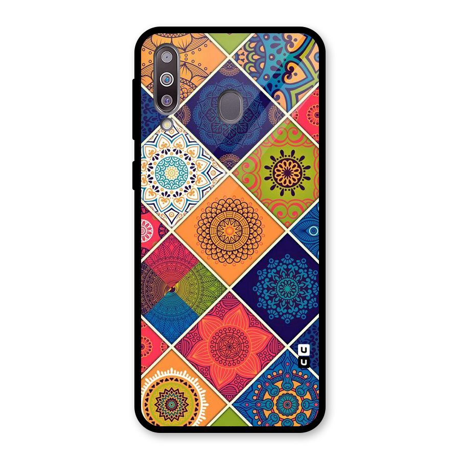 Multi Designs Glass Back Case for Galaxy M30