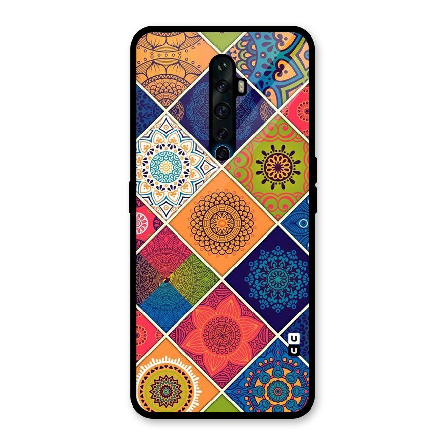 Multi Designs Glass Back Case for Oppo Reno2 F
