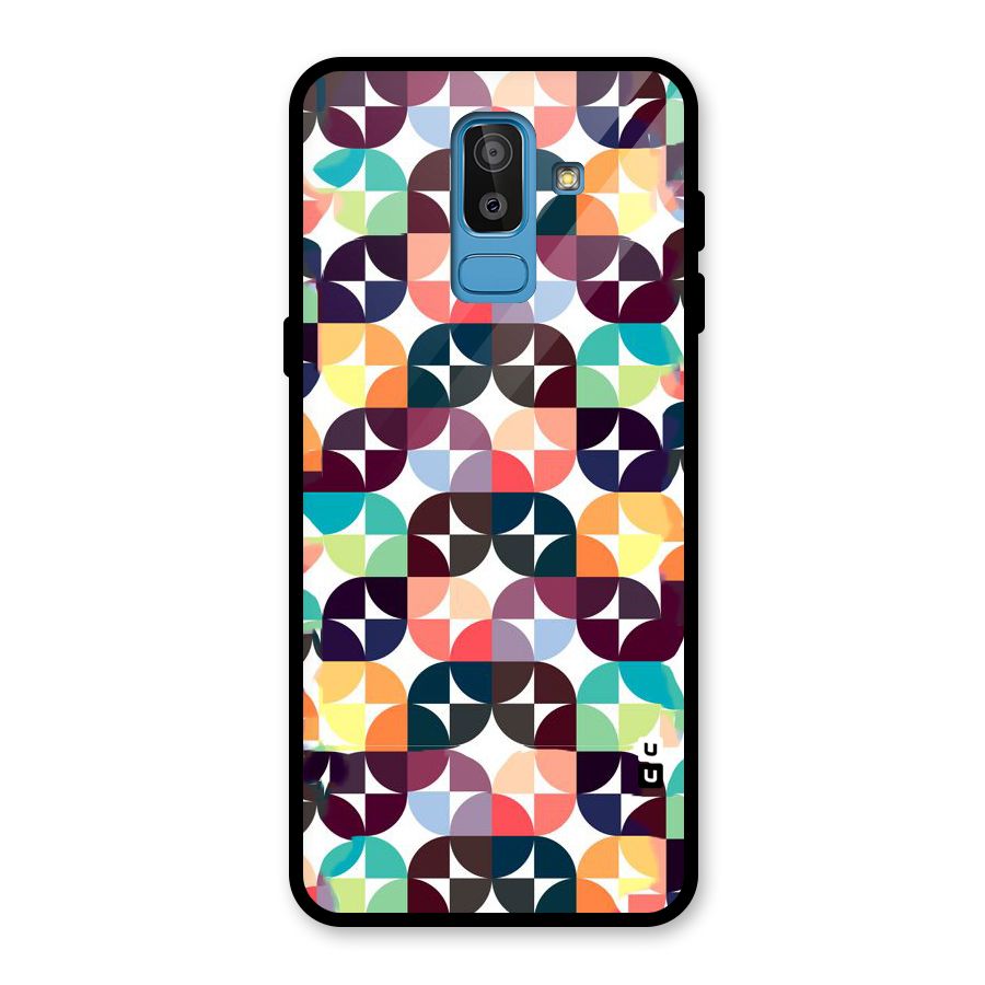 Multicolor Arc Glass Back Case for Galaxy J8