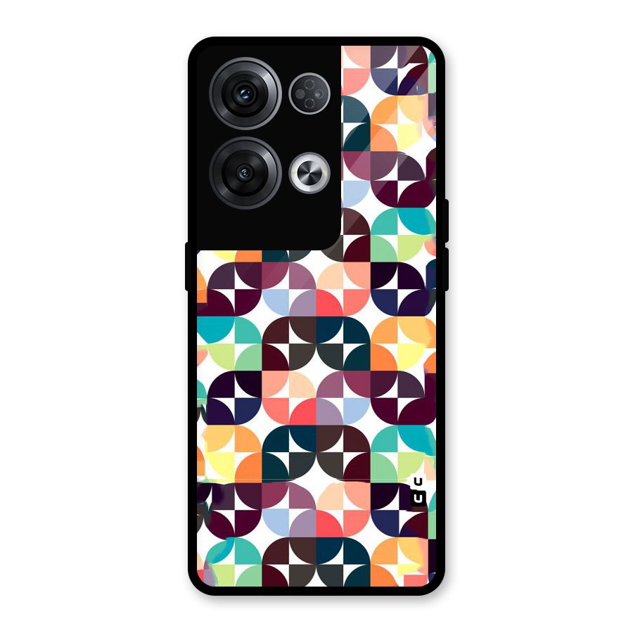 Multicolor Arc Glass Back Case for Oppo Reno8 Pro 5G