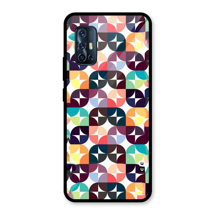 Multicolor Arc Glass Back Case for Vivo V17