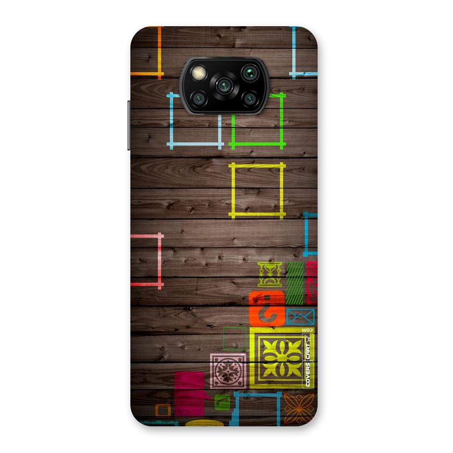 Multicolor Frame Design Back Case for Poco X3