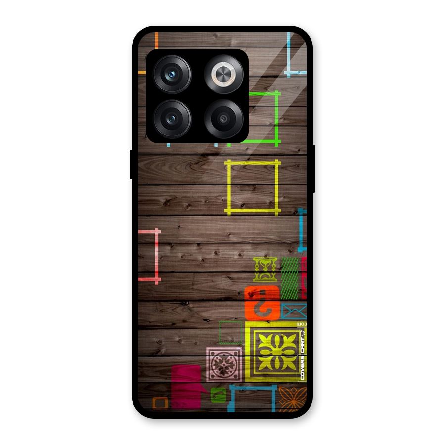 Multicolor Frame Design Glass Back Case for OnePlus 10T