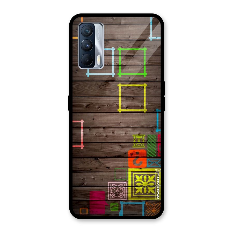 Multicolor Frame Design Glass Back Case for Realme X7