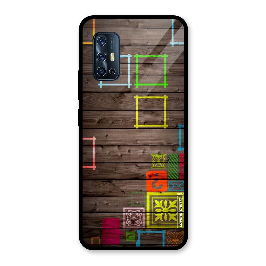 Multicolor Frame Design Glass Back Case for Vivo V17