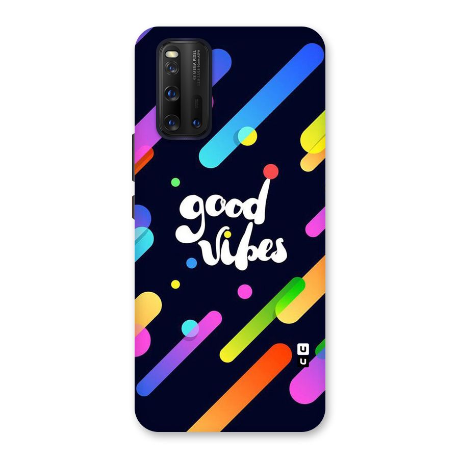 Multicolor Good Vibing Back Case for Vivo iQOO 3
