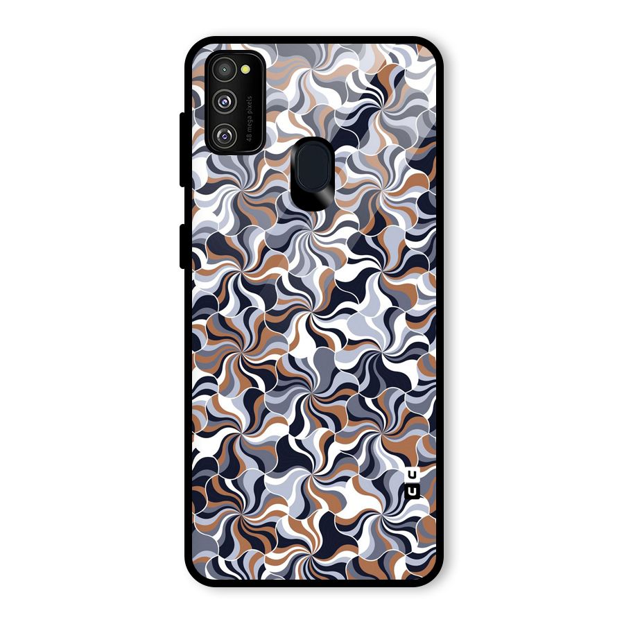 Multicolor Swirls Glass Back Case for Galaxy M30s