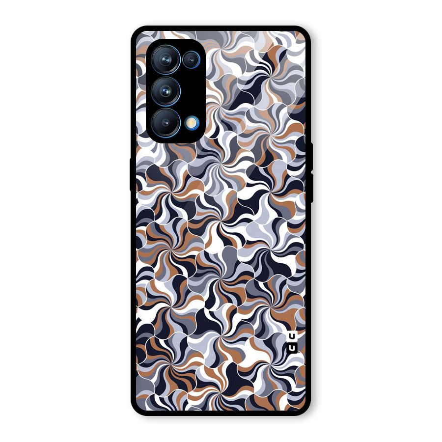 Multicolor Swirls Glass Back Case for Oppo Reno5 Pro 5G