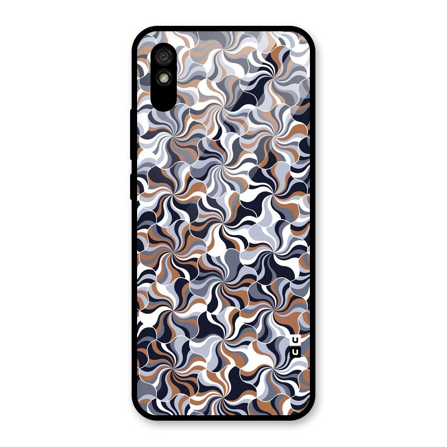 Multicolor Swirls Glass Back Case for Redmi 9A