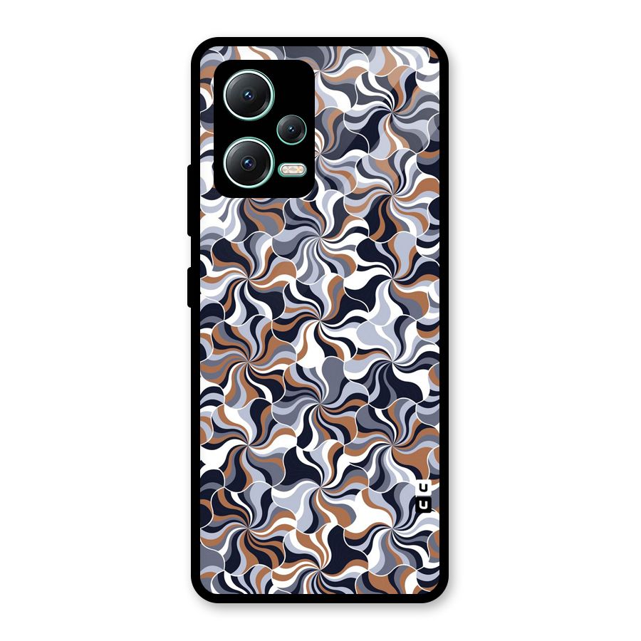 Multicolor Swirls Glass Back Case for Redmi Note 12 5G