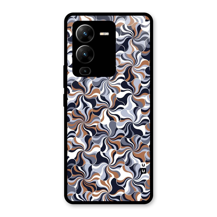 Multicolor Swirls Glass Back Case for Vivo V25 Pro