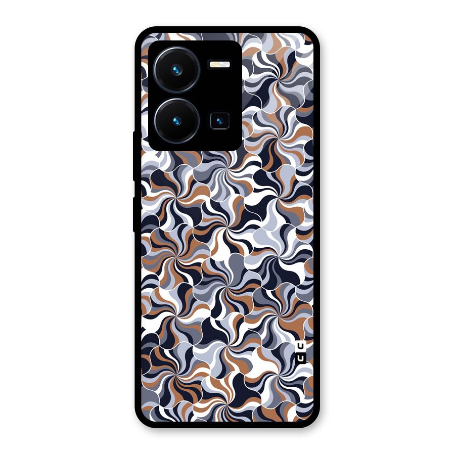 Multicolor Swirls Glass Back Case for Vivo Y35