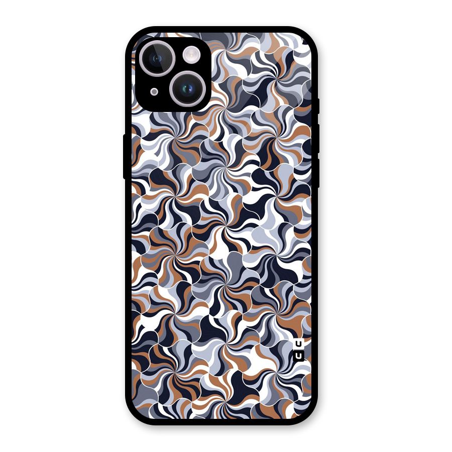 Multicolor Swirls Glass Back Case for iPhone 14 Plus