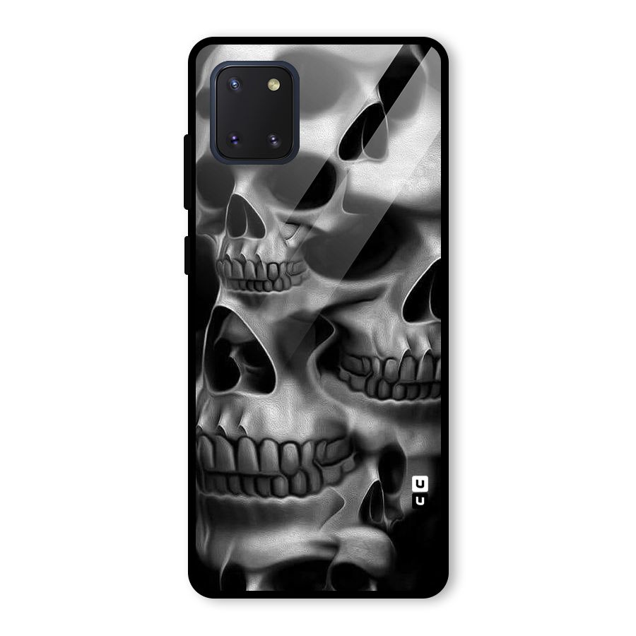 Multiple Skulls Glass Back Case for Galaxy Note 10 Lite