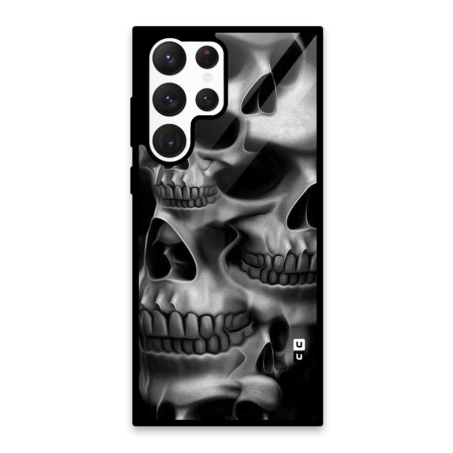 Multiple Skulls Glass Back Case for Galaxy S22 Ultra 5G