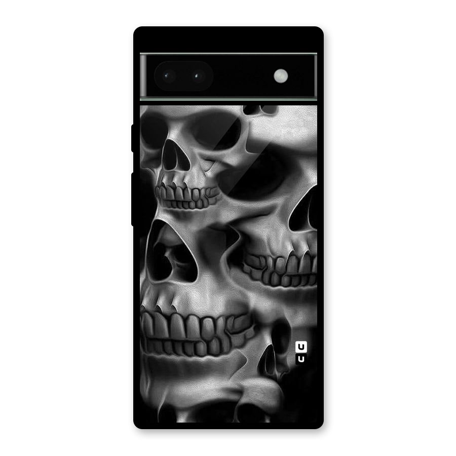 Multiple Skulls Glass Back Case for Google Pixel 6a