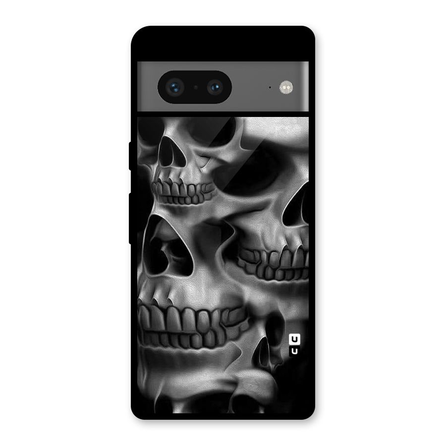 Multiple Skulls Glass Back Case for Google Pixel 7