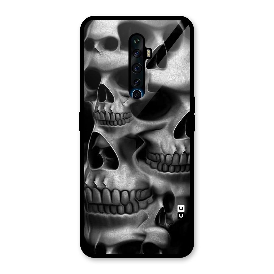 Multiple Skulls Glass Back Case for Oppo Reno2 F