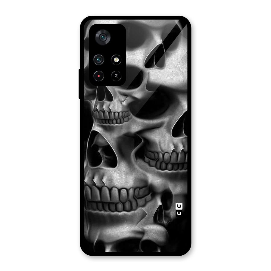Multiple Skulls Glass Back Case for Poco M4 Pro 5G