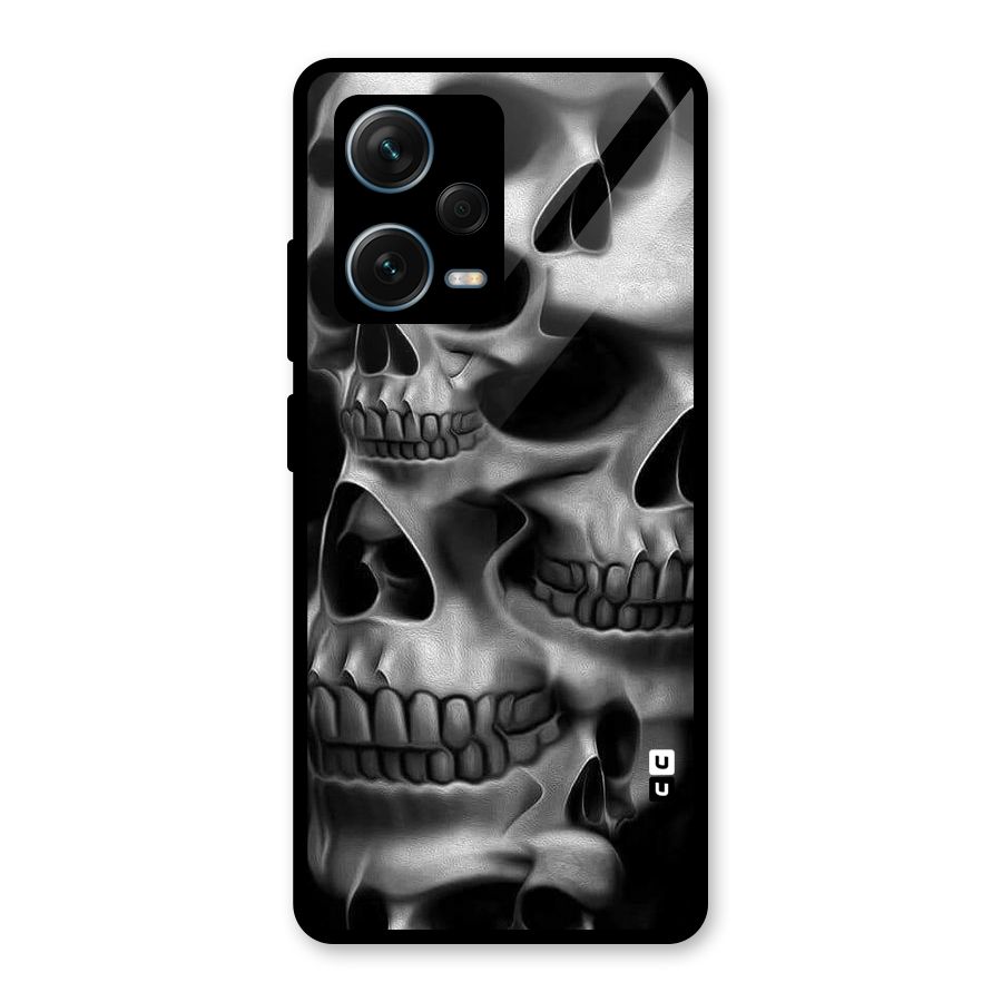 Multiple Skulls Glass Back Case for Redmi Note 12 Pro Plus 5G