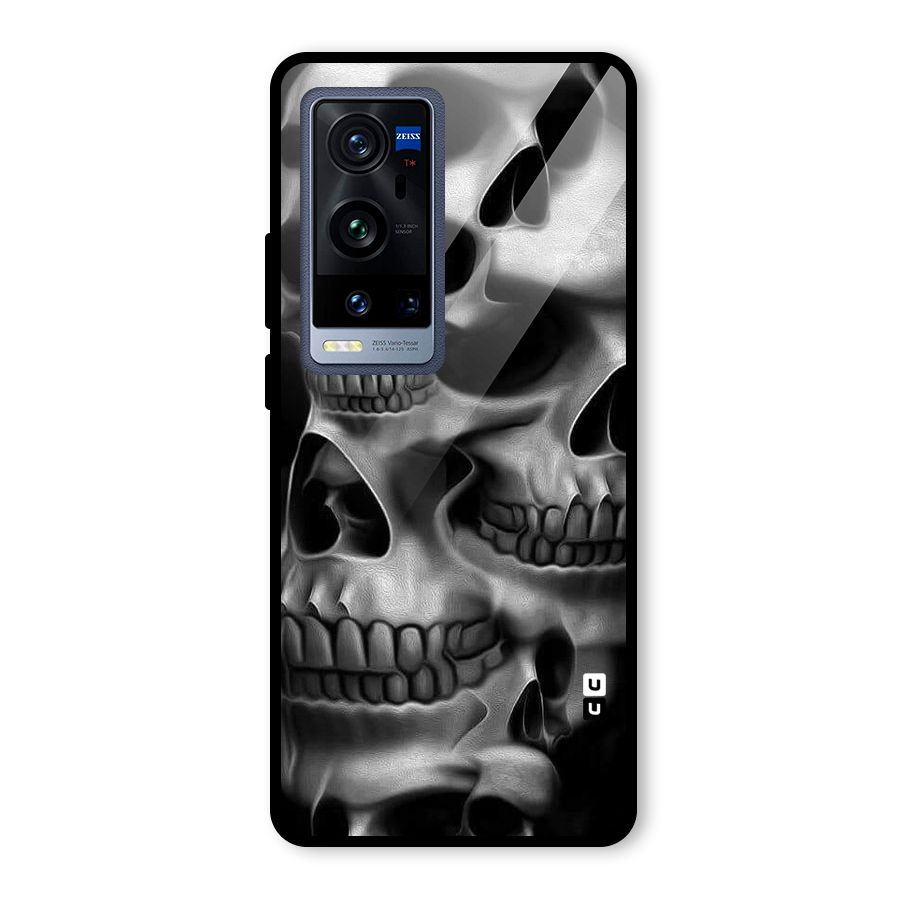 Multiple Skulls Glass Back Case for Vivo X60 Pro Plus