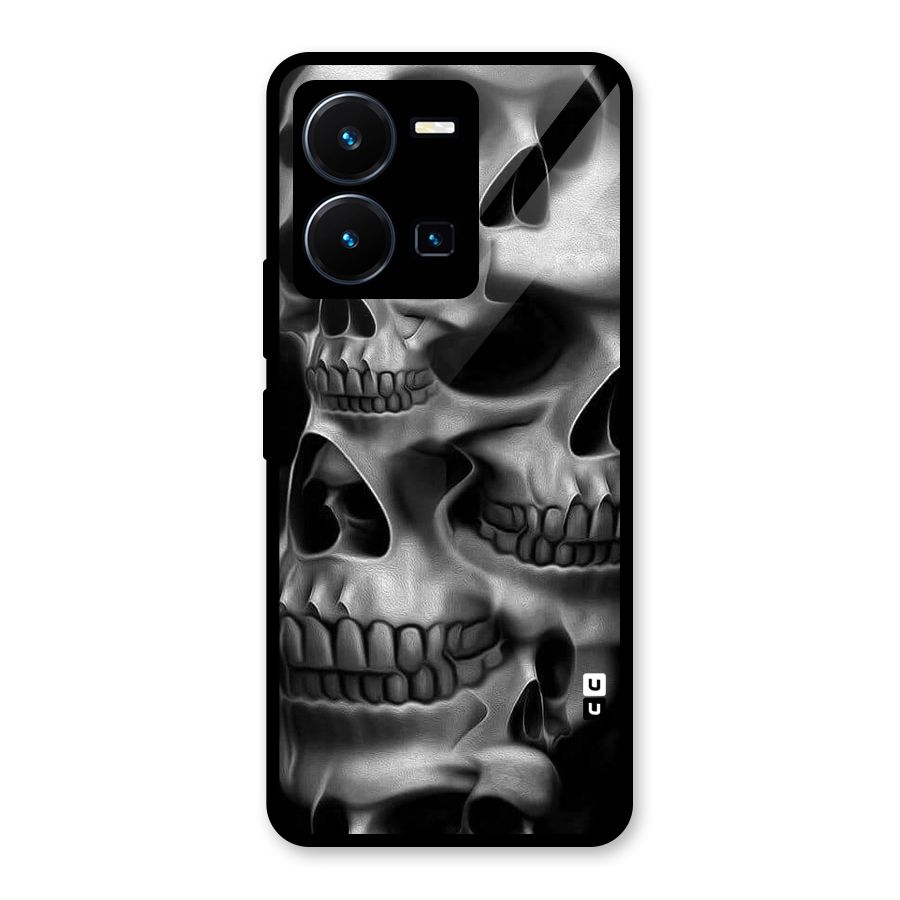 Multiple Skulls Glass Back Case for Vivo Y35