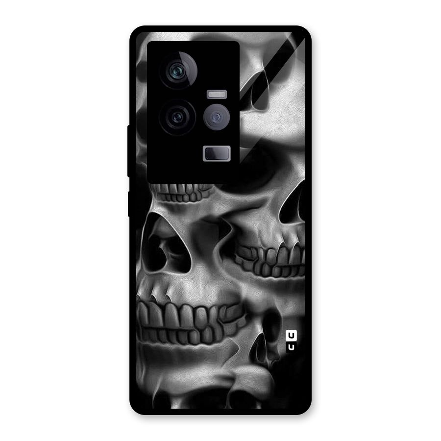 Multiple Skulls Glass Back Case for Vivo iQOO 11 5G