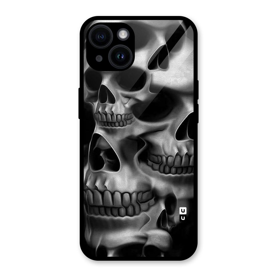 Multiple Skulls Glass Back Case for iPhone 14
