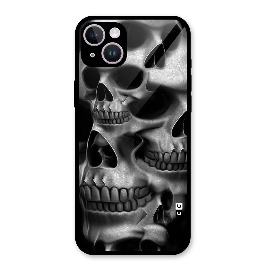 Multiple Skulls Glass Back Case for iPhone 14 Plus