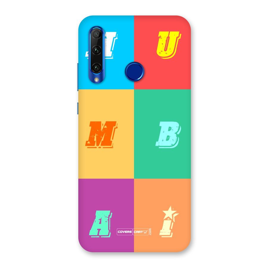 Mumbai Alphabets Back Case for Honor 20i