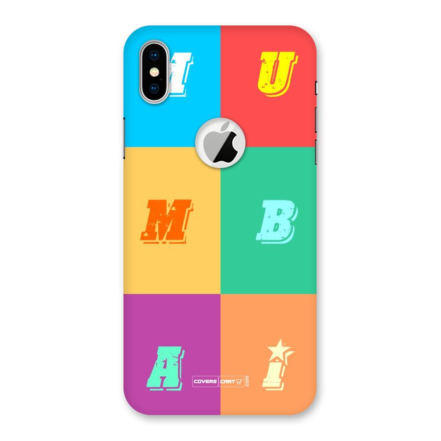 Mumbai Alphabets Back Case for iPhone X Logo Cut