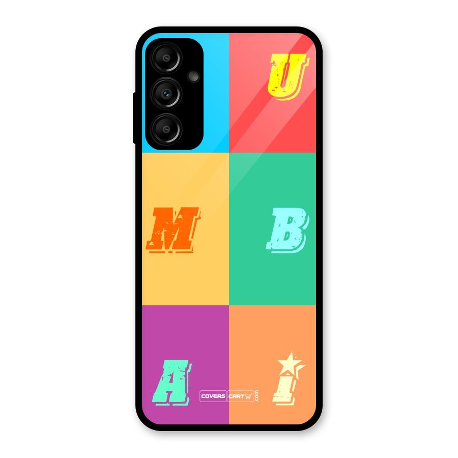Mumbai Alphabets Glass Back Case for Galaxy A14 5G