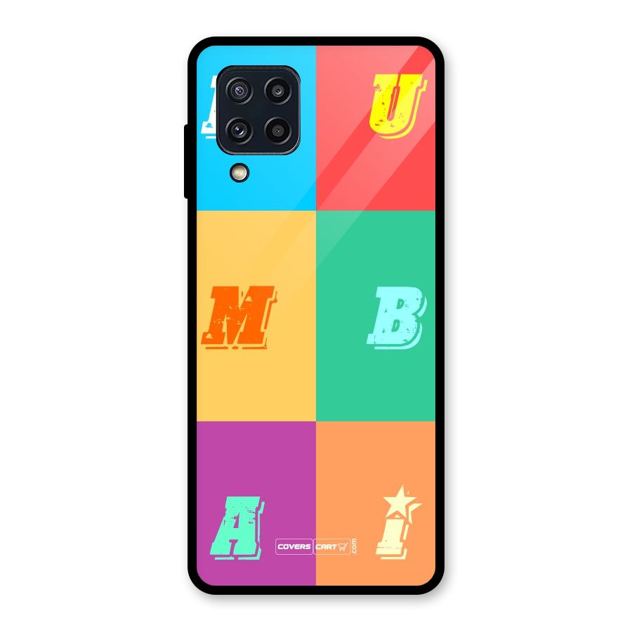 Mumbai Alphabets Glass Back Case for Galaxy M32