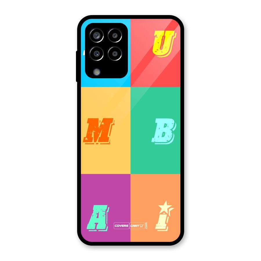 Mumbai Alphabets Glass Back Case for Galaxy M33