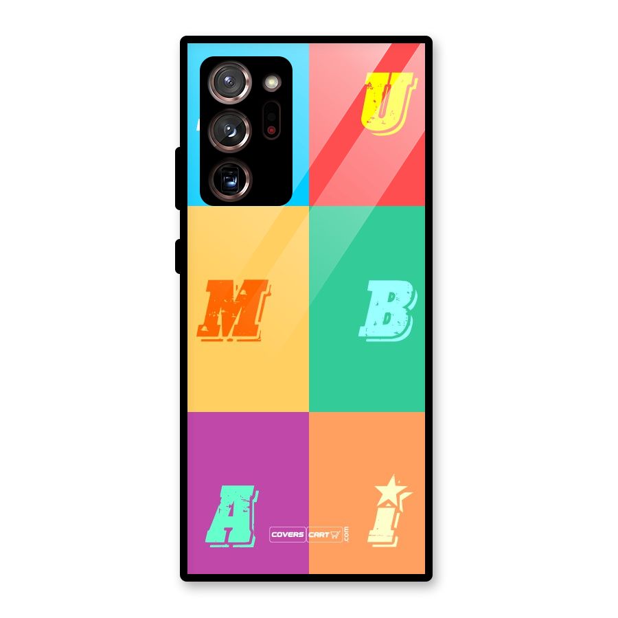 Mumbai Alphabets Glass Back Case for Galaxy Note 20 Ultra 5G