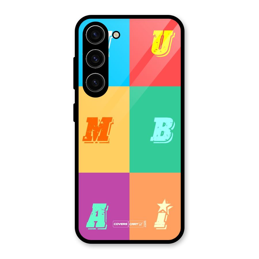 Mumbai Alphabets Glass Back Case for Galaxy S23