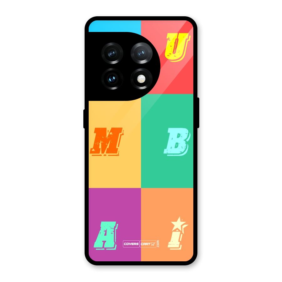 Mumbai Alphabets Glass Back Case for OnePlus 11