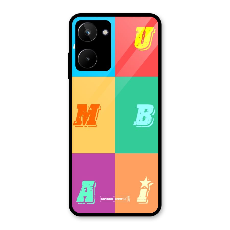 Mumbai Alphabets Glass Back Case for Realme 10