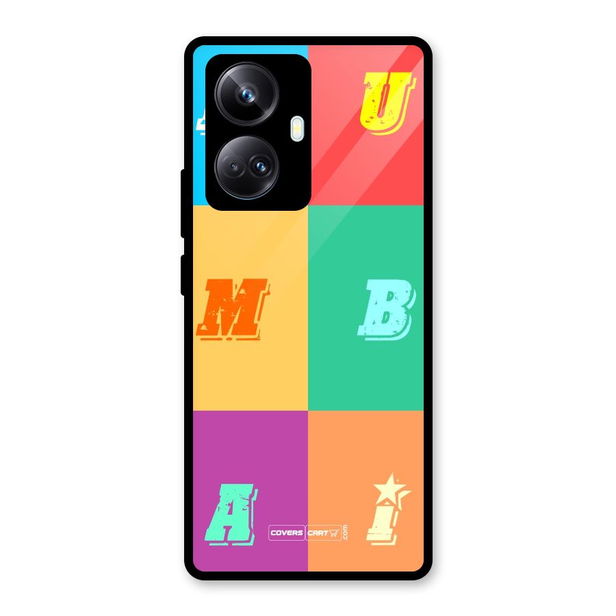 Mumbai Alphabets Glass Back Case for Realme 10 Pro Plus