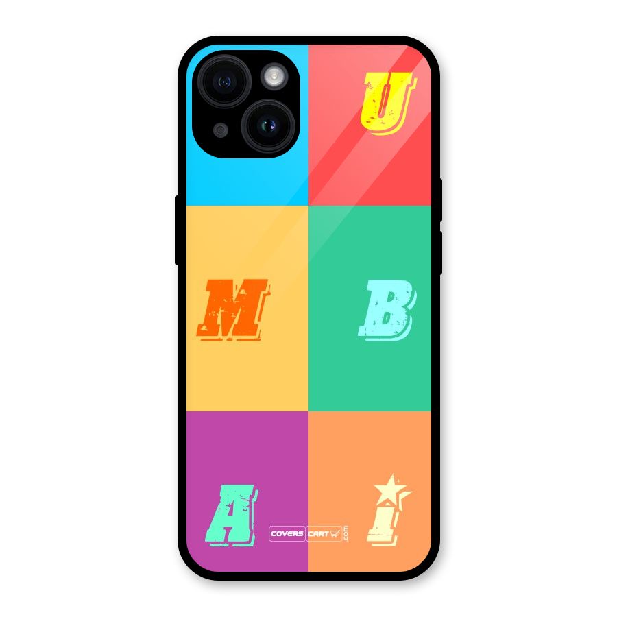 Mumbai Alphabets Glass Back Case for iPhone 14