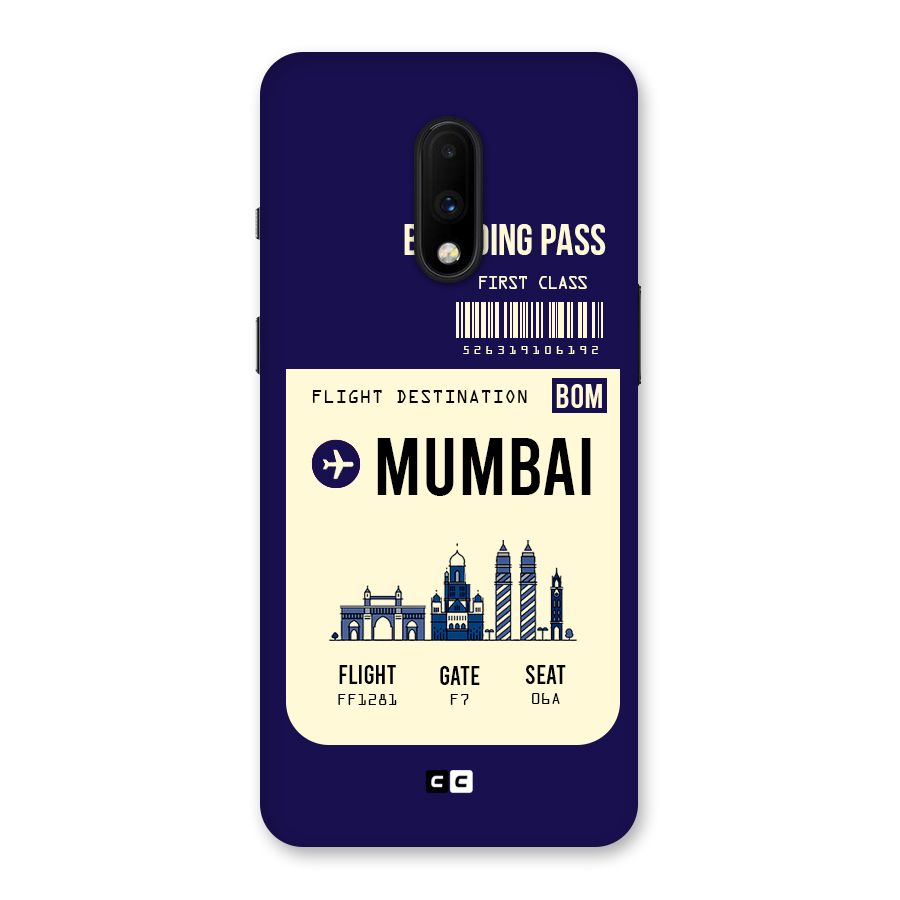 Mumbai Boarding Pass Back Case for OnePlus 7